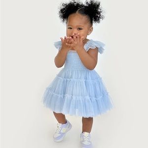 Light blue tulle toddler dress